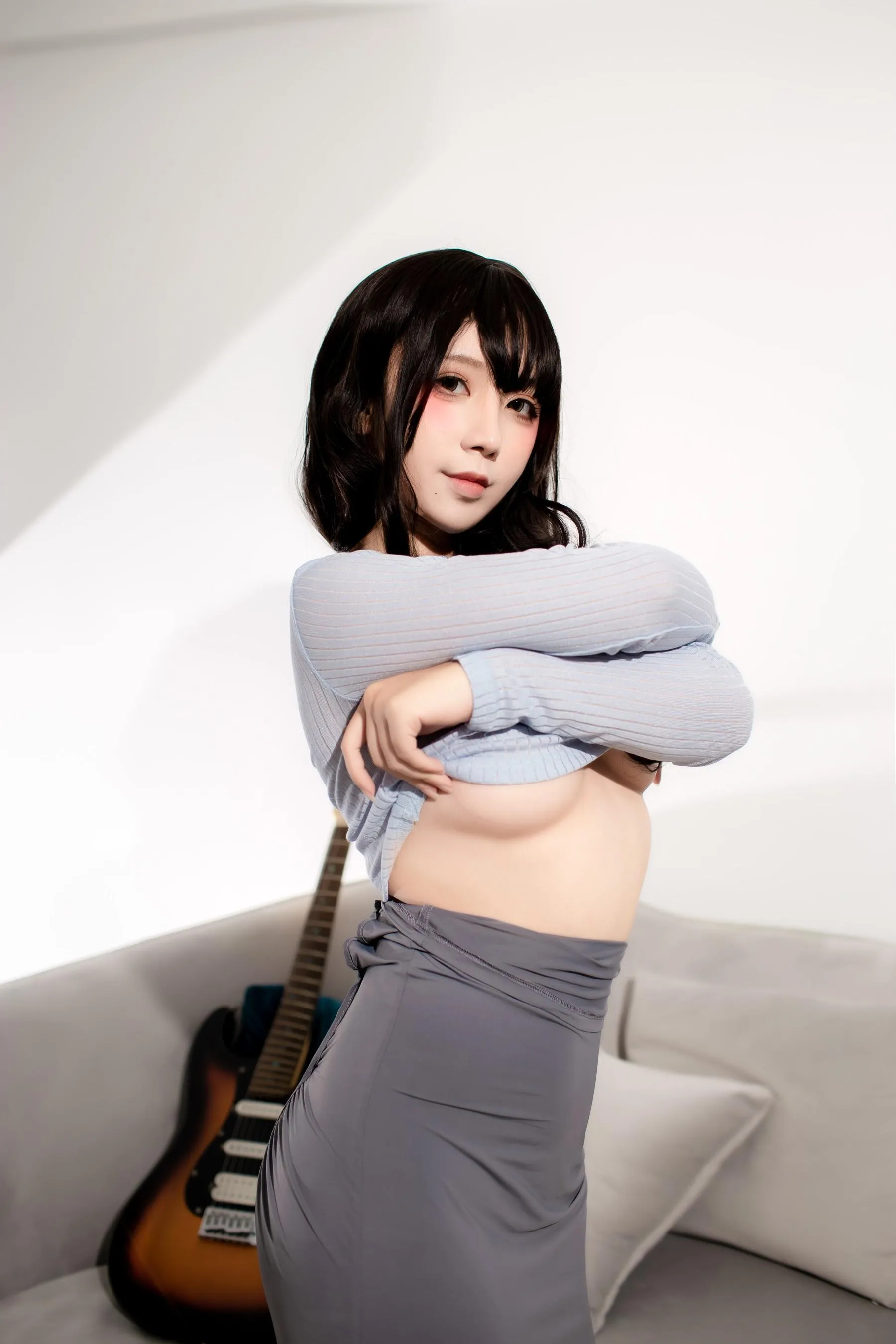 九曲Jean – NO.76 吉他妹妹包臀裙-1 [20P]插图1